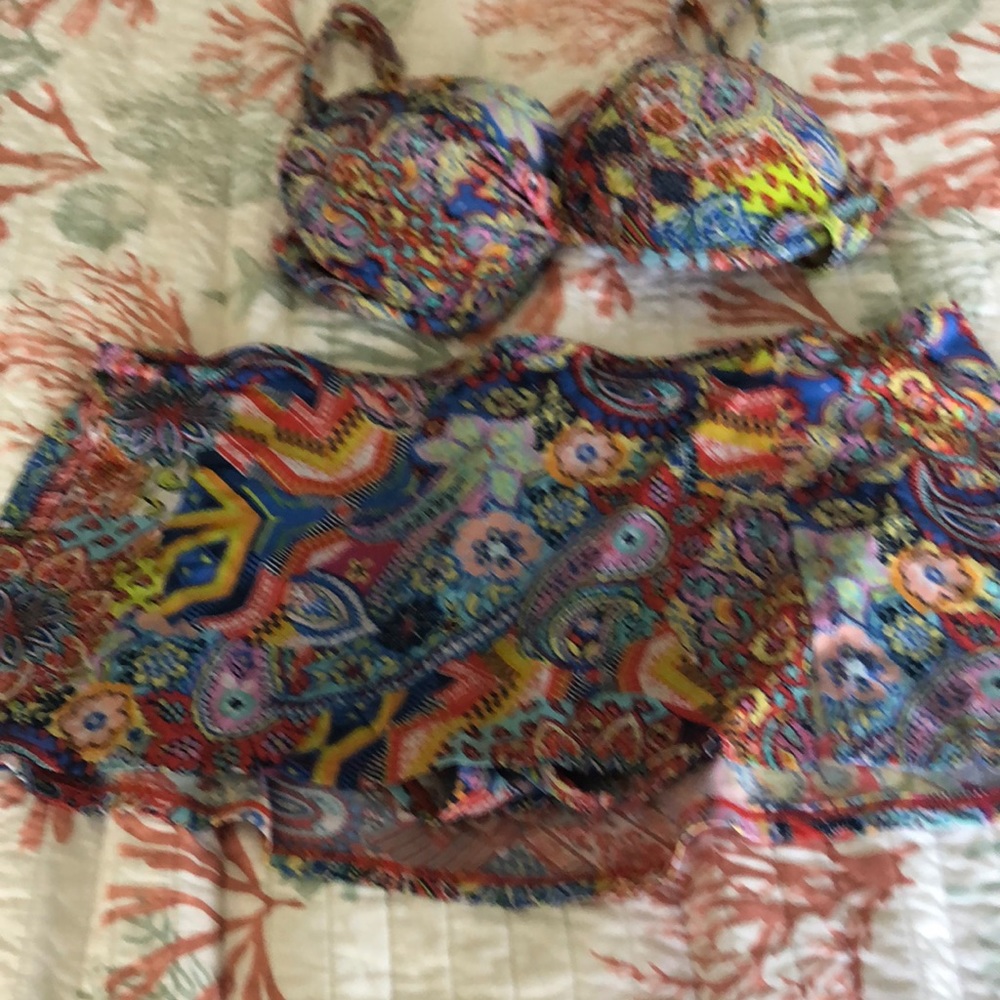 Bleu by Rod Beattie Bikini  Multi Color  Size 12